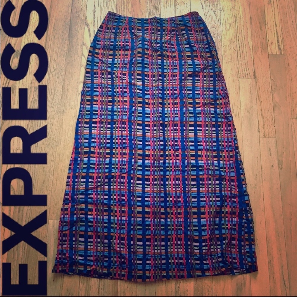 EUC | Express | Plaid Maxi Skirt